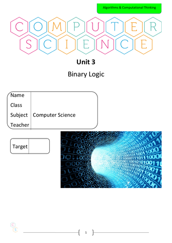 GCSE CS OCR (9-1) Binary & logic gates workbook