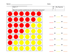 Systematic Number Bonds Within 10 Worksheets