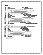 Partir French verb worksheet 1 | Teaching Resources