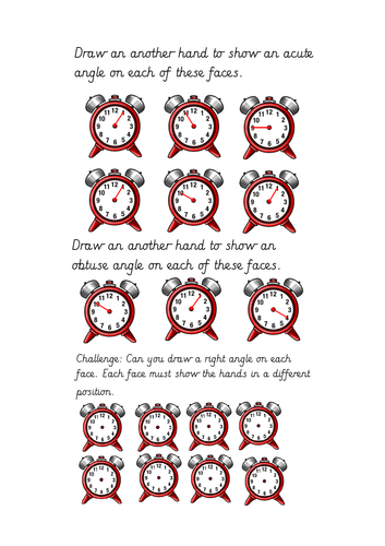 Year 3 Angles: Obtuse Acute and Right Angles Lesson Pack | Teaching