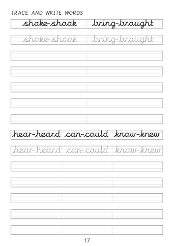 Cursive handwriting book 3 with letters, words and sentences | Teaching ...