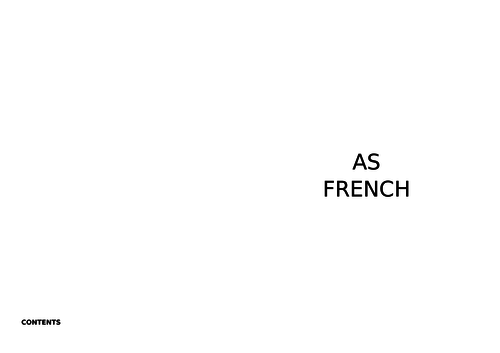 New French AS Level Course Speaking Booklet | Teaching Resources