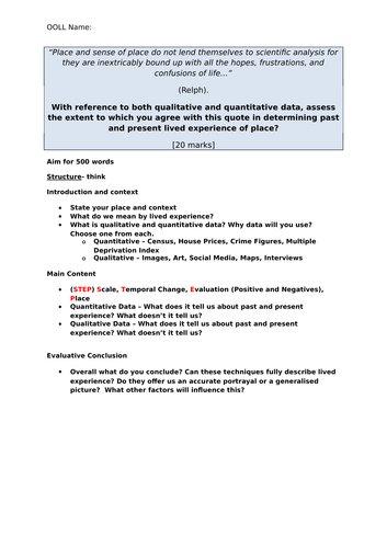 Changing Lived Experience in Ilkeston, Derbyshire