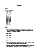 year 6 percentages worksheet teaching resources