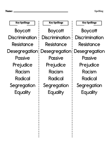 Bell tasks / entry tasks Civil Rights in America