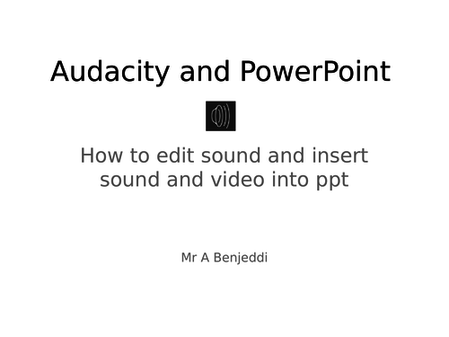 Audacity Powerpoint