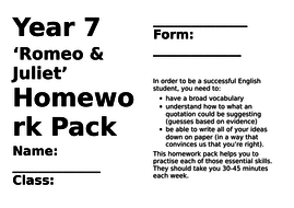 Romeo and juliet booklet image