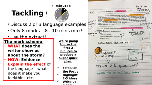 AQA English langauge paper 1 Revision 3 - Walking talking mock style lessons GCSE 9-1