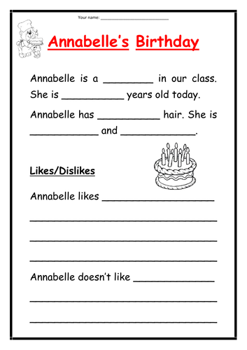 Happy Birthday Booklet | Teaching Resources