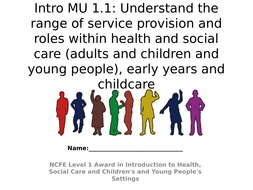 social care health provision service level mu intro ncfe