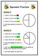 Equivalent Fractions Worksheets | Teaching Resources