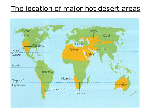 Aqa As Level Geography Hot Desert Environments Lesson 1 Where Are Hot Deserts Teaching 1936