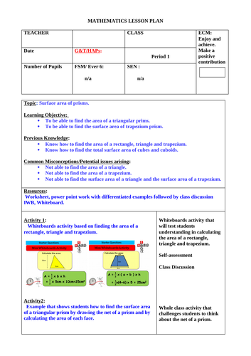 Surface Area | Teaching Resources