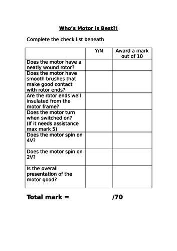 GCSE Physics Motor Effect (AQA) Full lesson inlcuding exam questions and resources