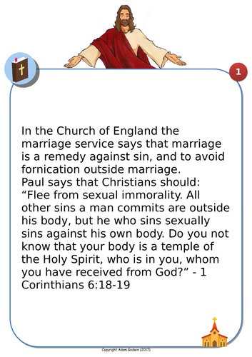 Sex Pre Marital Sex And Contraception Gcse Rs Relationships And Families L310 Christianity 