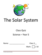 The Earth And Beyond Year 5 Science Quiz