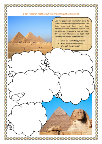 Research Ancient Egyptian Pyramids Of Giza Teaching Resources