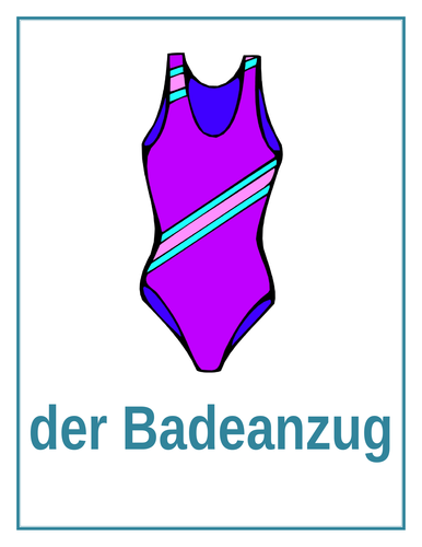 Kleidung (Clothing in German) Posters