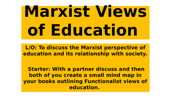 marxist theory in sociology of education