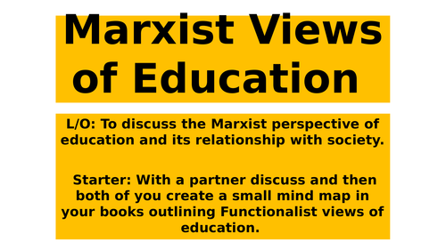 marxist theory and education summary