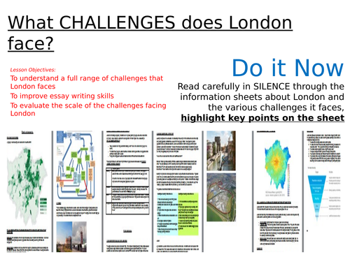 EDUQAS spec A - unit 2 - L19 London challenges - fully resourced