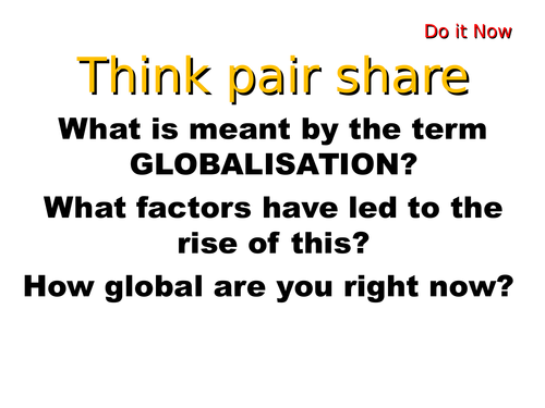 KS3 globalisation - L2 employment types - fully resourced