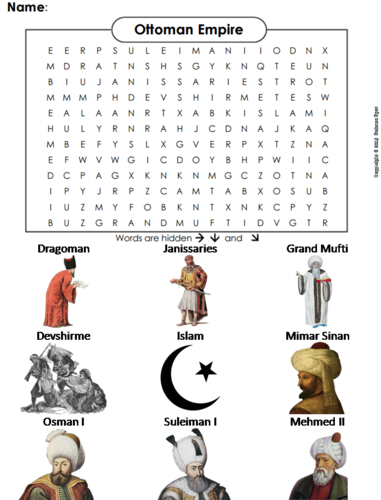 Ottoman Empire Word Search