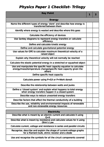 aqa-trilogy-physics-paper-1-checklist-teaching-resources-gambaran