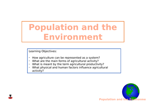 Agricultural systems and productivity