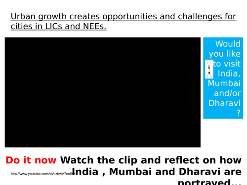 EDUQAS spec B - unit 1 - L4 urban growth opportunities and challenges - fully resourced