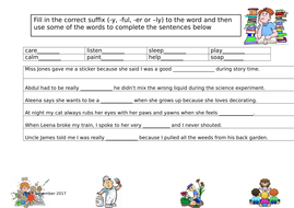 Suffixes - Year 2 Primary | Teaching Resources