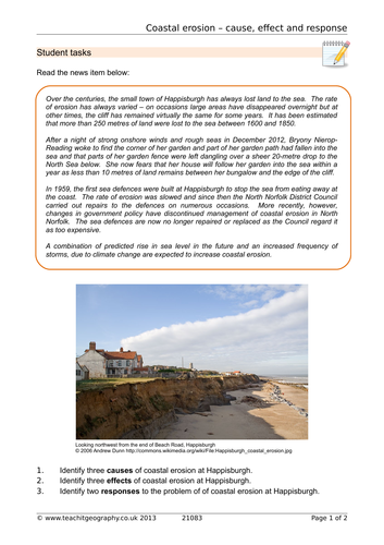 Water World Lesson 8 - Coastal Erosion Mystery