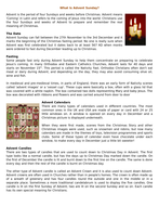 Advent Sunday - Reading Comprehension Christmas Text / Worksheet