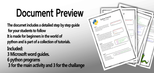 Programming Python 3 Activitys with 3 Challenge activities | Teaching ...