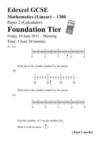 Save On Printing Gcse Maths Past Papers Foundation 9 1 And A E