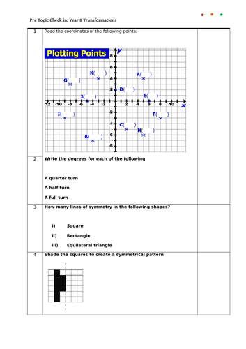 Maths Check in and check out topics | Teaching Resources