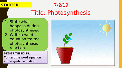 AQA new specification-Photosynthesis-B8.1