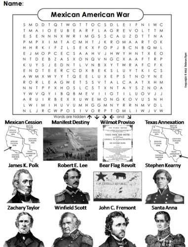 Mexican American War Word Search