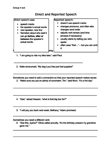 use direct and reported speech in journalistic writing lesson plan