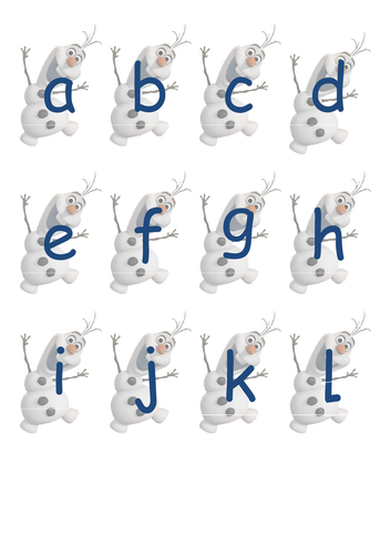 a-z on Olaf from Frozen | Teaching Resources