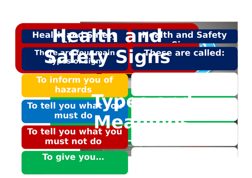 Employability Skills: Health and Safety Signs | Teaching ...