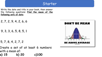 Lesson for teaching the Reverse Mean | Teaching Resources