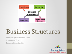 Business Structures | Teaching Resources