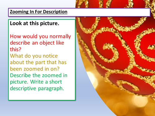 Zooming In Descriptive Writing Examples Ks2