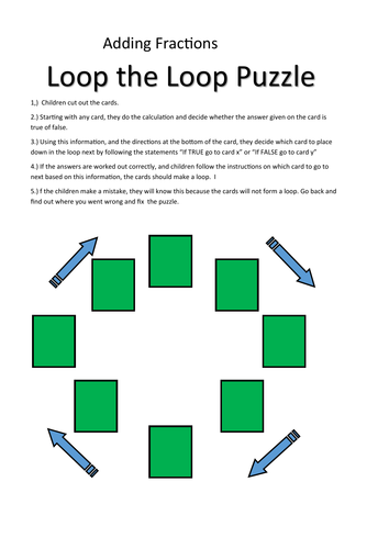 Adding Fractions Fun Puzzle KS2 Year 6 | Teaching Resources