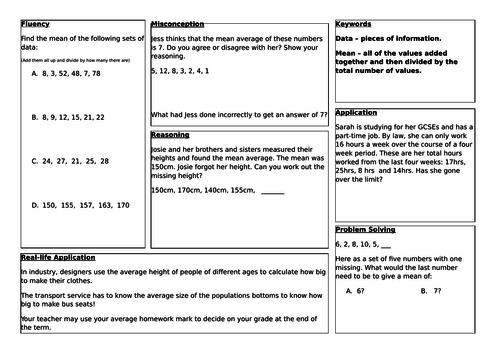 Averages (Key Stage 2)