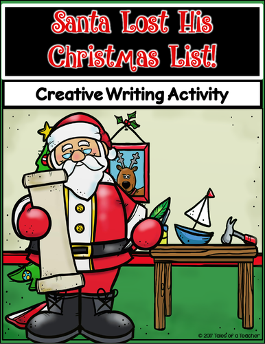 Santa Lost His Christmas List ~ Writing Activity