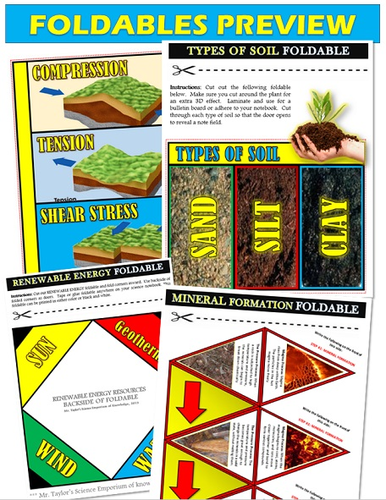 Earth Science Foldables | Teaching Resources