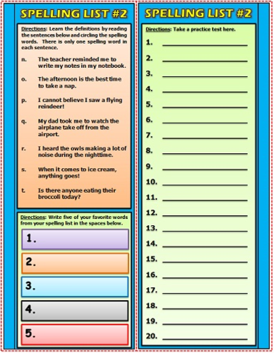 Grade 3 ELA Curriculum Vocabulary Cards - Spelling List #2 (Compound ...