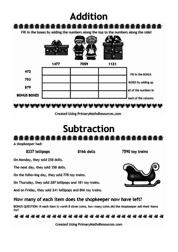 christmas maths worksheets year 6 teaching resources